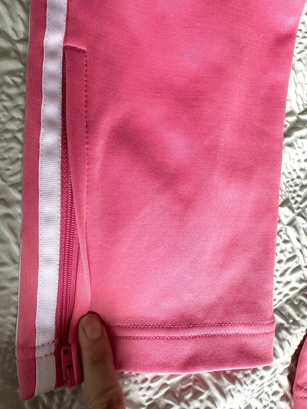 adidas Women’s Pink Track Joggers with Side Stripes - Picture 5 of 11